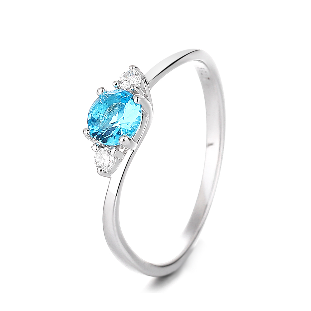 Diamond ring store with blue stone